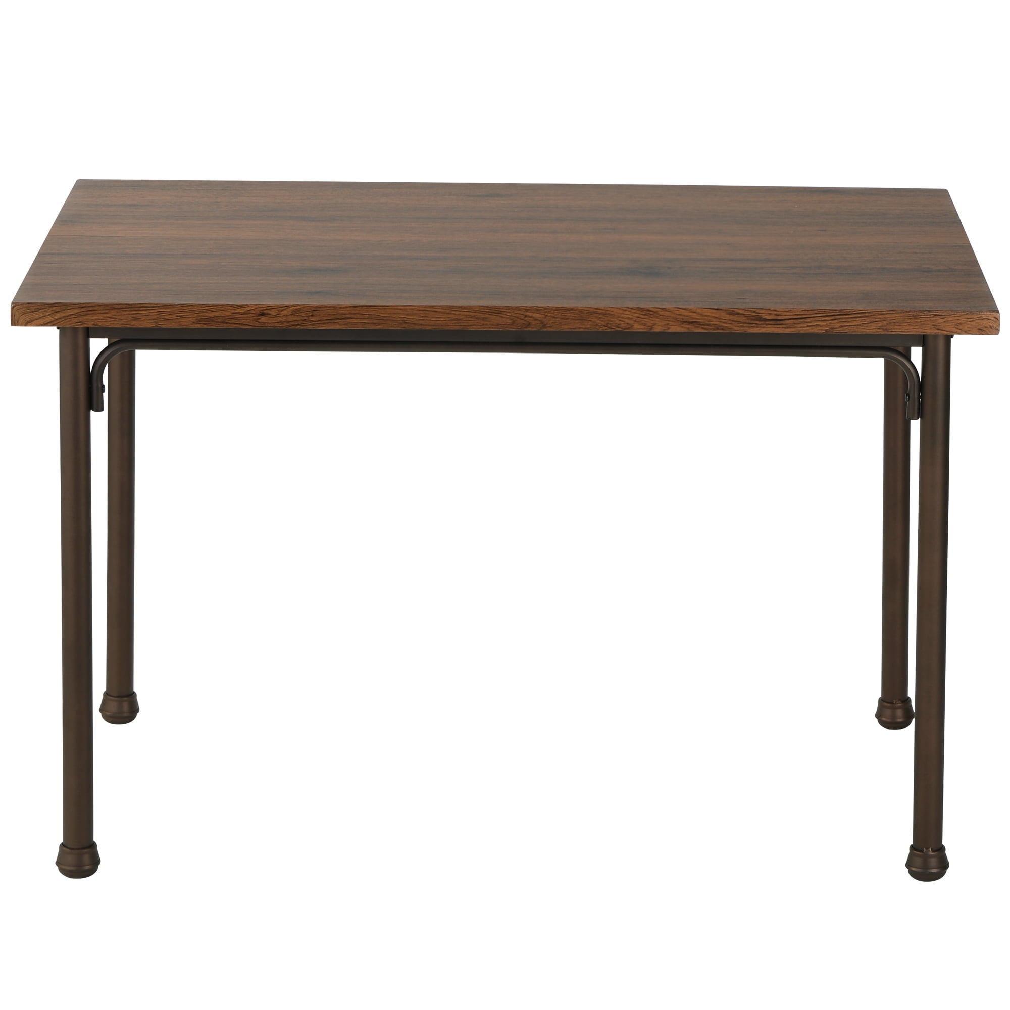 Kepooman 5 Piece Metal Dining Table Set with 4 Padded Chairs for Kitchen, Brown Kepooman 5 Piece Metal Dining Table Set with 4 Padded Chairs for Kitchen, Brown