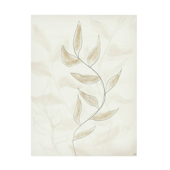 Canvas Wall Art - Line and Brush 'The Branch' Wall Art for Living Room, Bedroom, or Office Décor by Trademark Fine Art - 14 x 19 Inches