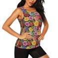 thumbnail image 2 of Fotbe Daisies Flowers Womens Loose Fit Casual Flowy Slim-Fit Tank Tops Athletic Round Neck Trendy Sleeveless Summer Tops for Gym and Yoga-Small, 2 of 9