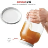 Wide Mouth 1 Gallon Clear Glass Jar + Metal Lid With Airtight Liner ...
