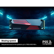 Samsung SSD 990 PRO with Heatsink 1TB, PCIe 4.0, Seq. Read Speeds Up-to 7,450MB/s, Compatible with PlayStation®5 (MZ-V9P1T0CW)