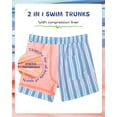 thumbnail image 3 of Traje de baño para niños SURF CUZ de secado rápido 2 en 1 azul y naranja talla 8, 3 of 6