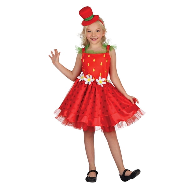 Bristol Novelty - Disfraz de fresa Strawberry Kiss para niña (Rojo)