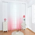 thumbnail image 2 of 100*200cm elegante gradiente Color ventana gasa cortina Panel varilla bolsillo red ranura superior Rosado Zulema Cenefas de cortina de ventana, 2 of 8