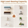 thumbnail image 1 of Invisibility Floating Book Shelves for Wall, Loads 60LBS, Vertical Spine Book Tower Floating Bookshelves 2 Pack, 1 of 7