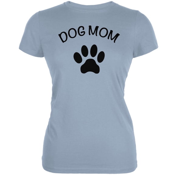 Mother's Day - Dog Mom Light Blue Juniors Soft T-Shirt - X-Large