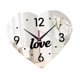 thumbnail image 2 of Reloj de pared con forma de corazón, acrílico, colgante, silencioso, creativo, adorno de amor, decorativo Plata espejo, 2 of 9