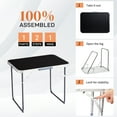 thumbnail image 3 of Ktaxon 2.3' Outdoor Portable Aluminum Camping Picnic Table, Metal Folding Dining Table,  Use for Camping Party Wedding Garden Commercial Entertaining Events, Woodgrain, 3 of 9