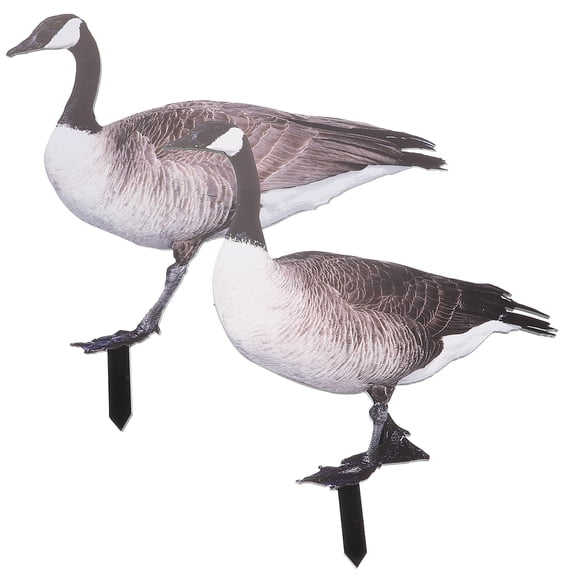 FESTFENDS 2pcs Lifelike Duck Garden Stake Acrylic Double Sided Yard Decor