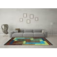 thumbnail image 3 of Ahgly Company Indoor Rectangle Oriental Light Blue Modern Area Rugs, 8' x 12', 3 of 4