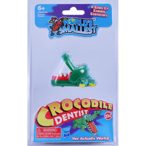 World’s Smallest Crocodile Dentist Game – Mini Classic Chomp Game of Nerves & Luck for Kids