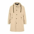 thumbnail image 4 of BVnarty Men's Long Sleeve Hooded Trench Coat Button Zipper Outwear Solid Color Windbreaker Jacket Lightweight Loose Fit (Khaki,XXXL), 4 of 6