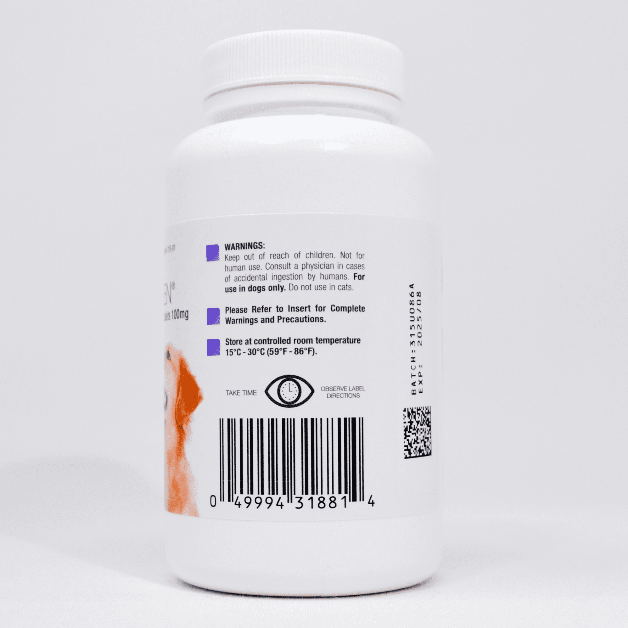 VetIQ Truprofen for Dogs, Carprofen 100mg, Anti-Inflammatory Prescription, Inflammation Support, 180 Flavored Tablets