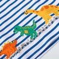 thumbnail image 7 of RTKFRFLM Toddler Boys Dinosaur Embroidered T-Shirt Cute Prehistoric Animal Crewneck Short Sleeve Active Play Tee 1-7Y, 7 of 7
