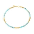 thumbnail image 5 of JewelStop 14K Yellow Gold Turquoise Pallina Bead Bracelet 7" with Lobster Clasp with Polished Finish - 3.20gr, 5 of 6