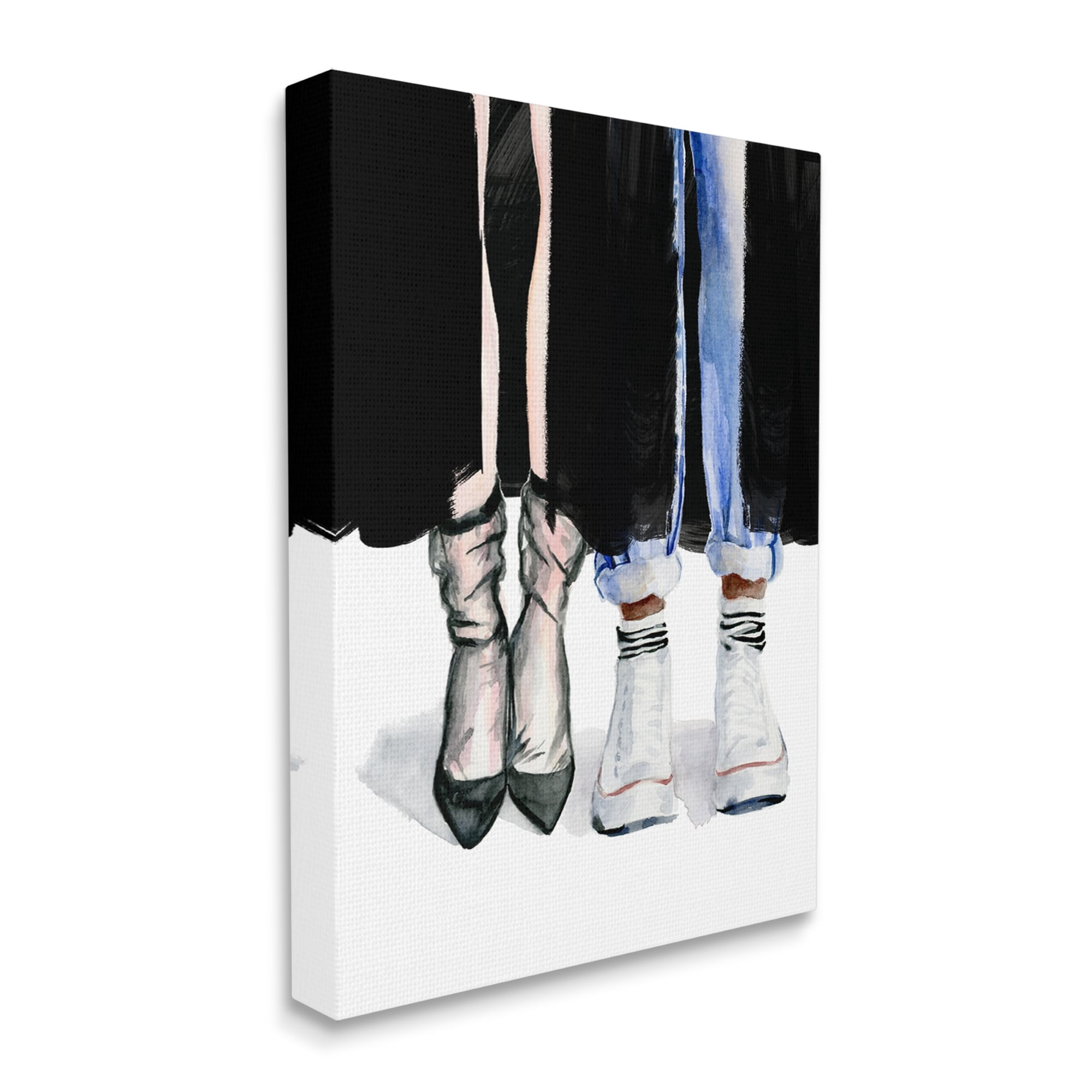 Stupell Industries Fashion Man & Woman Shoes Heels Beauty & Fashion Painting Gallery Wrapped Canvas Print Wall Art