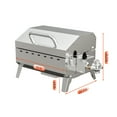 thumbnail image 5 of Portable Propane Gas Grill Tabletop, Burner Stainless Steel Propane Grill with Folding Legs & Locking Lid for Camping, Tailgating, Outdoor BBQ 10,000 BTU, 5 of 7