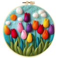 thumbnail image 1 of Kit de Fieltro de Lana para Principiantes | Tulipanes (20 cm con Marco), 1 of 4
