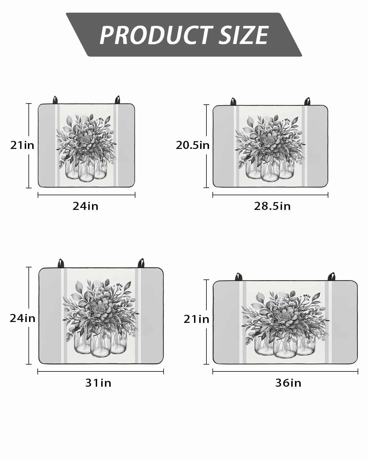 Stove Top Covers for Electric Stove, Eucalyptus Gray Glass Stovetop Cover Protector, Stripes Bottle Flower Cactus Plant Induction Cooktop Protector Oven Mat for Kitchen Countertop 24"x21"