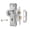 Brushed Nickel-Interior Mortise, variant on Interior Mortise Lock Set Vintage Antique Brass with Crystal Knobs and Skeleton Key