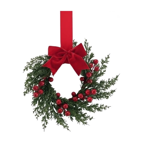 Easter Fall Wreath Decor for Front Door with Red Hydrangea Flowers, Red Valentines Flower Wreath for Indoor Outdoor, Heart Shaped Wreath for Doors Windows Walls (Red, 10.22")