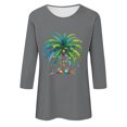 thumbnail image 4 of Wancir Womens Fall Tops,Women's Casual 3/4 Length Sleeve Tops Round Neck Shirt Basic Ladies Clothing, 4 of 4