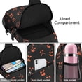 thumbnail image 4 of Sling Backpack,Halloween Orange Spooky Faces Sling Bag with Water Bottle Holder,Waterproof Sling Bag for Men/Women with Headphone Jack for Hiking,Travel, 4 of 6