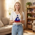 thumbnail image 7 of 7 Inch Desk Goose Outfits, Independence Day Themed Felt Costume, Cute Dress Up Accessory For Magnetic Desktop Goose Statue Decor (A#), 7 of 7