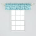 thumbnail image 2 of Ambesonne Music Note Valance Pack of 2, Vintage Doodle Swirls, 54"X12", Pale Blue Cobalt Blue, 2 of 3