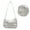 Silver, variant on Women French Style Bow Armpit Bag Cute Pleated Handbag PU Shoulder Bag