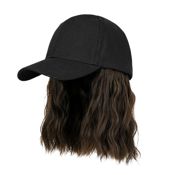 Hat Wig Hairpiece with Short Curly Hair New J4