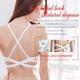 thumbnail image 4 of Women Deep U Multi-Way Convertible Plunge Bra Criss Cross Low Back Halter Push Up Bra, 4 of 7