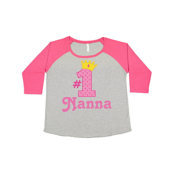 Inktastic Number One Nanna Adult Women's Plus Size T-Shirt Female Baseball Heather and Hot 3X - Walmart.com