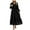 Black, variant on Women's 2026 Fall Spring Wedding Guest Dresses Long Sleeve V Neck Flowy Elegant Holiday Party Maxi Dress with Pockets (Black, XXL)