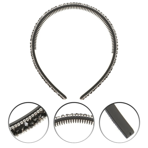 BESTYASH Elegant Black Rhinestone Headband for Bridal Party, Wedding, Prom, and Special Occasion Hair Accessory