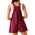 thumbnail image 5 of Fantaslook Womens Rompers Waffle Pleated Casual Jumpsuit Adjustable One Piece Jumper Loose Shorts Overalls with Pockets, 5 of 10