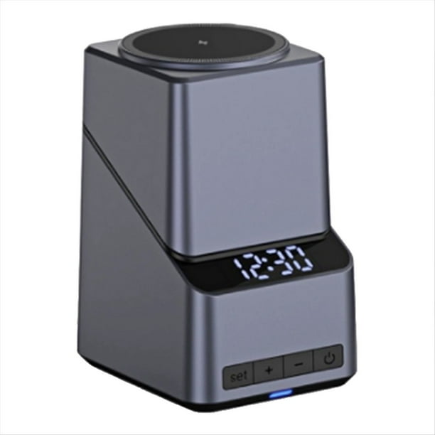 Cargador Inalámbrico Magnético Giratorio Eléctrico 4 en 1 con Reloj y Diseño de Automático