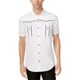 thumbnail image 1 of Camisa con Botones para hombre I-N-C Piped Piper color blanco extragrande, 1 of 1