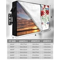 thumbnail image 2 of 4th of July Outdoor TV Cover 40 to 43 Inch Weatherproof, Blue Red Spring Floral Independence Day 600D Oxford TV Covers with Waterproof Zipper, Outside Flat TV Screen Protector Size 40"Wx25"Hx4.5"D, 2 of 7