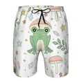 thumbnail image 4 of Disketp Men'S Swim Trunks Hawaiian Breathable Surf Beach Swimsuits Mesh Lining Beach Shorts With Pockets-Frog And Mushrooms, 4 of 9