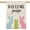 Easter garden flag, variant on Welcome Peeps Easter Garden Flag 12 x 18 Inch, Burlap Double Sided Easter Flag, Vertical Small Easter Yard Flag, Spring Easter Bunny Rabbit Flag for Outdoor Decoration