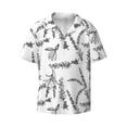 thumbnail image 5 of Picia Lavender Flowers Men's Linen Shirts Short Sleeve Cuban Beach Shirts Casual Shirts Button Down Shirt for Men Beach Summer Wedding Shirt-Small, 5 of 7