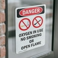 thumbnail image 4 of (2 Pack) Oxygen In Use No Smoking OSHA Danger Sign 10 Inch X 14 Inch Vinyl Label Decal Sticker Weather Resistant, UV Protected for Workplace, Business, and Construction Site, Made in, 4 of 7