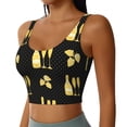 thumbnail image 2 of Pofeuu Gold Bottles Print Sports Bra for Women Sexy Vest Yoga Running Gym Fitness Crop Bras Tops-Medium, 2 of 8