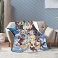 thumbnail image 6 of Genshin Impact Bed Blanket Air Conditioner Quilt Ultra Soft Flannel Blanket All Season Fuzzy Blanket Reversible Fluffy Plush Blanket 80"X60", 6 of 8