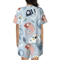 thumbnail image 6 of Sigee Cute Chameleons On Blue for Sleepwear Casual Pjs with Pockets Women's Pajamas Sets Shorts 2 Piece Short Sleeve Lounge Sets 3X-Large, 6 of 9