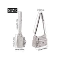 thumbnail image 3 of Gustave PU Leather Crossbody Bag for Women Soft Lightweight Shoulder Handbag Satchel Purse with Multi Zipper Pocket - Gray, 3 of 8