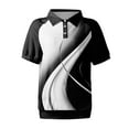 thumbnail image 3 of NAMTYQX Women's Blouses & Shirts Soft Short Sleeve Womens Polo Shirts Lapel V Neck Hip Lounges Silver Size XL, 3 of 5