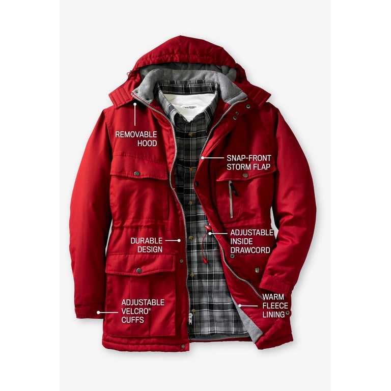 Boulder Creek Men's Big & Tall Fleece-Lined Parka photo 3