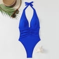 thumbnail image 1 of Traje de baño de 2 piezas para mujer, trajes de baño para mujer, bikinis de cintura alta con cordón ajustable, traje de baño de una pieza fruncido para mujer, 1 of 7